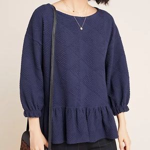 Anthropologie Maeve Mikayla Peplum Top